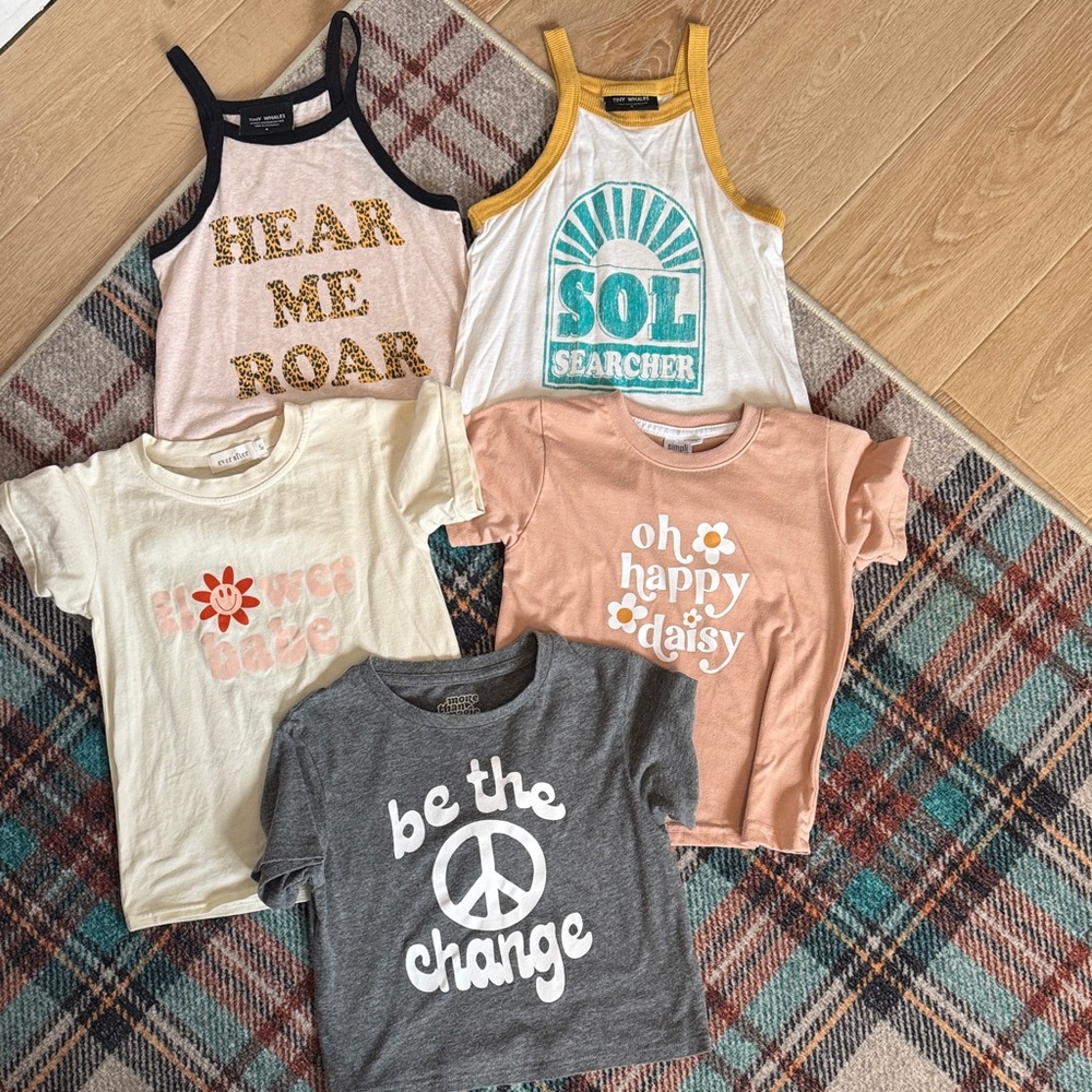 Bundle of 5 graphic Tees/Tanks